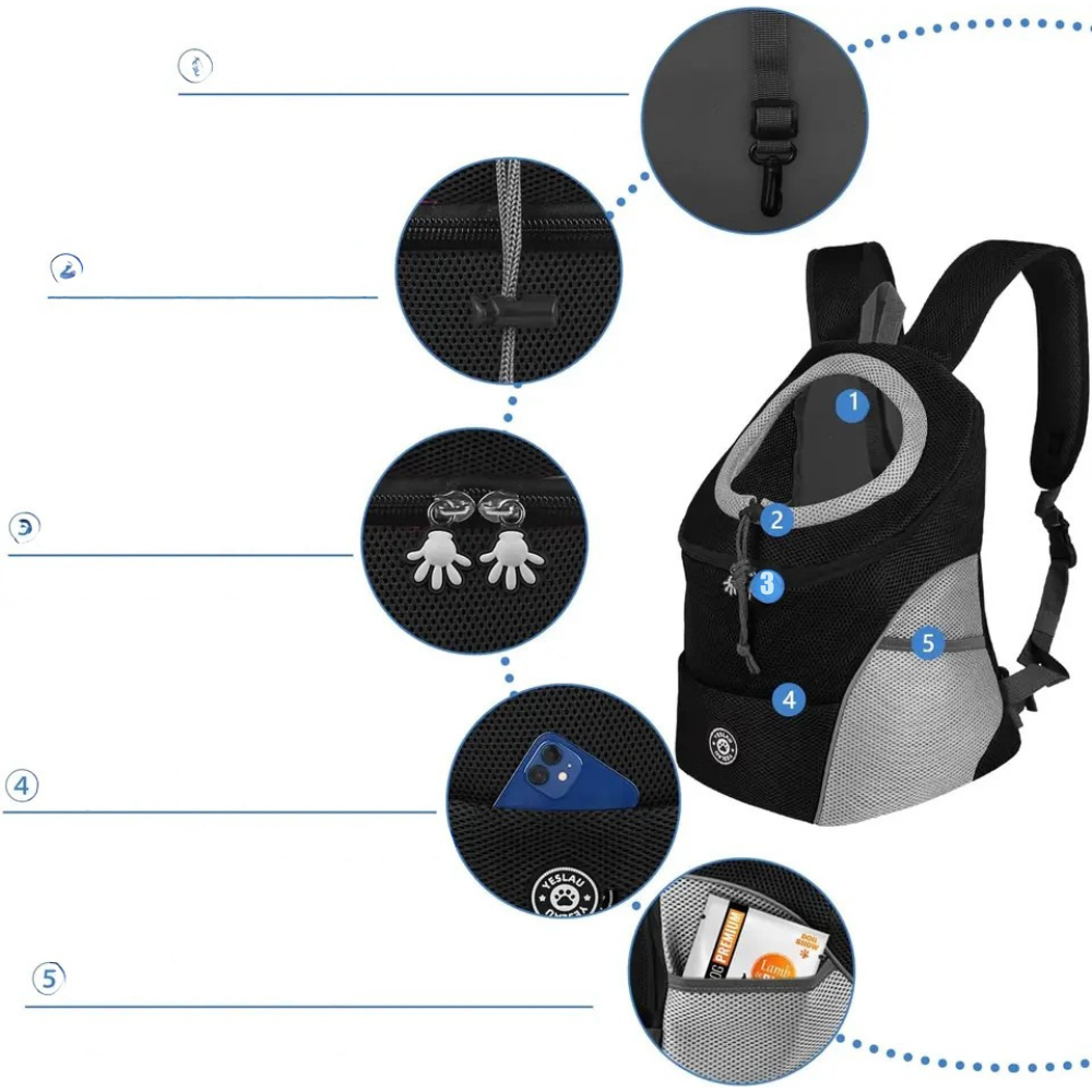 Sac à Dos de Voyage pour Petit Chien et Chat