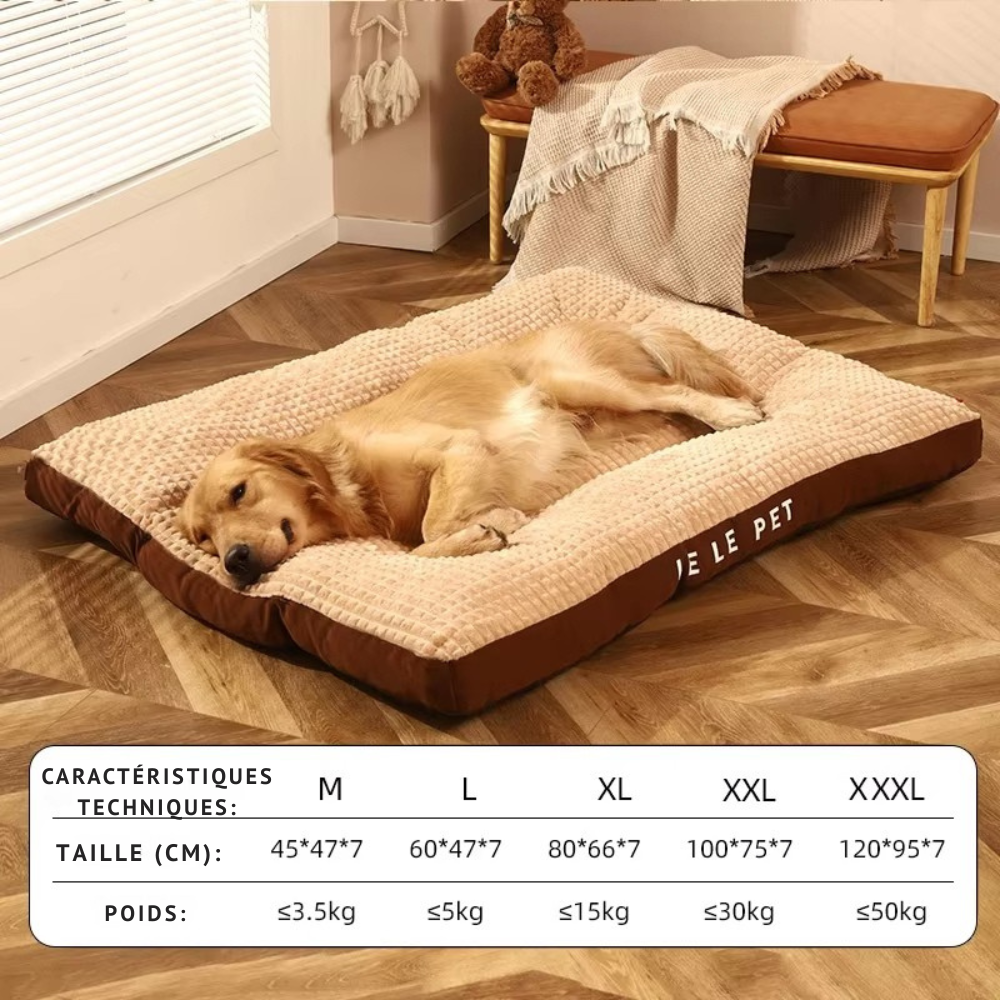 Tapis de couchage douillet pour petits et grands chiens et chiots