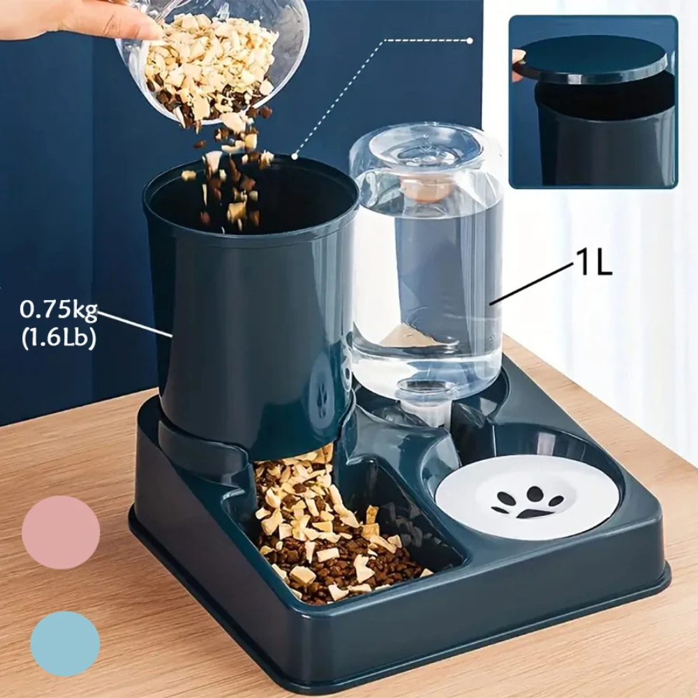 Ensemble Distributeur Automatique de Nourriture et Eau pour Animaux