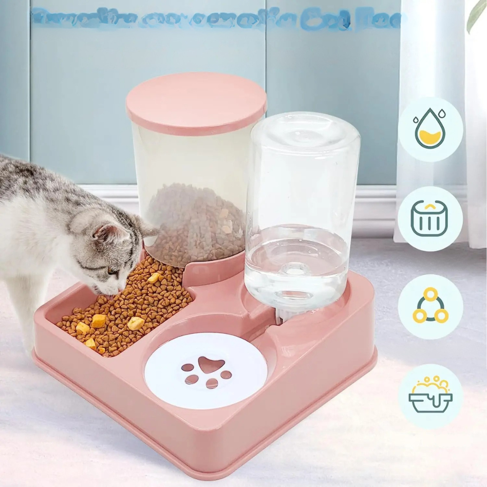 Ensemble Distributeur Automatique de Nourriture et Eau pour Animaux