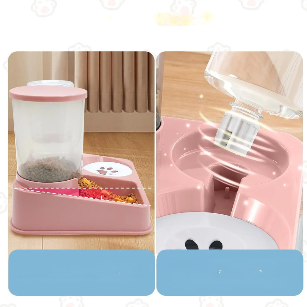 Ensemble Distributeur Automatique de Nourriture et Eau pour Animaux