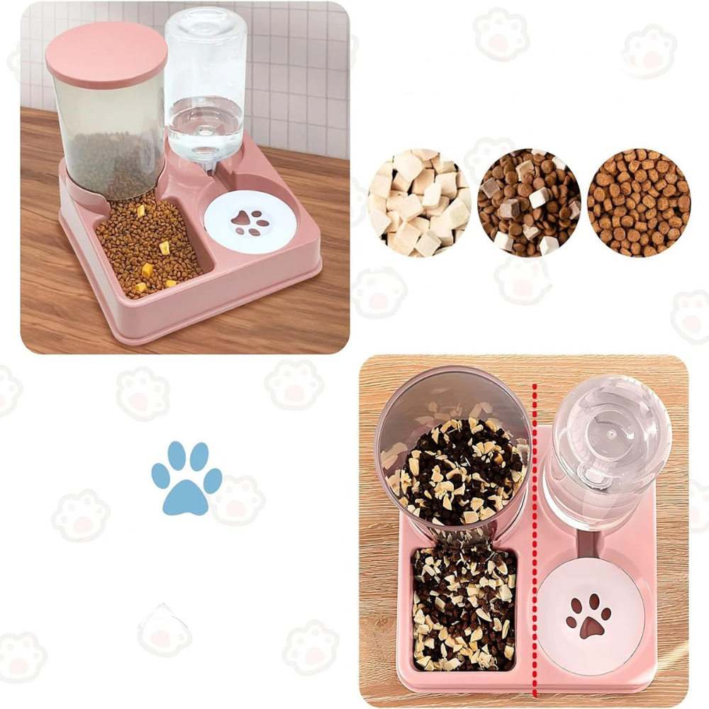Ensemble Distributeur Automatique de Nourriture et Eau pour Animaux