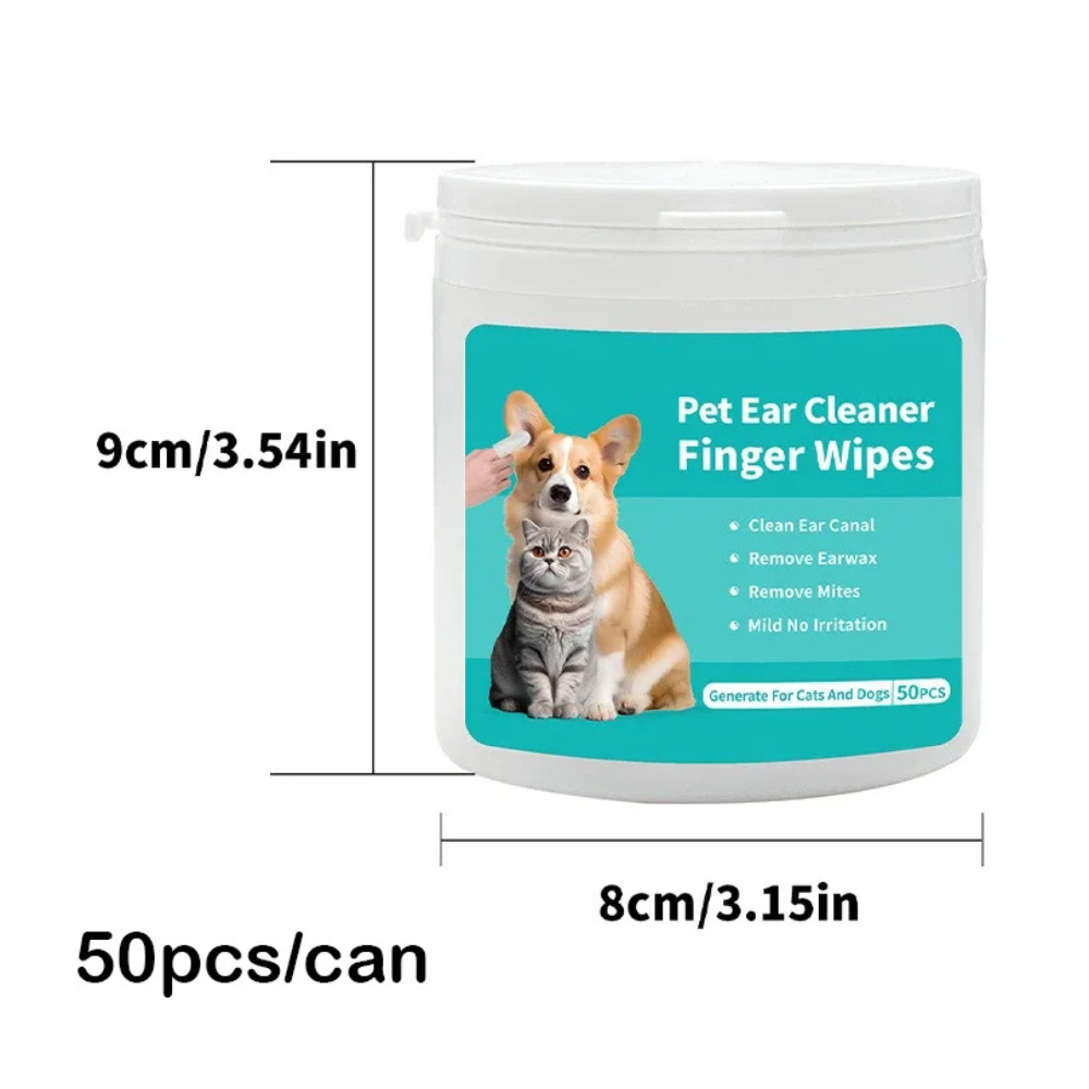 Lingettes Nettoyantes pour Oreilles d'Animaux