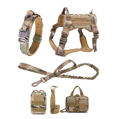 Ensemble harnais et laisse pour chien militaire