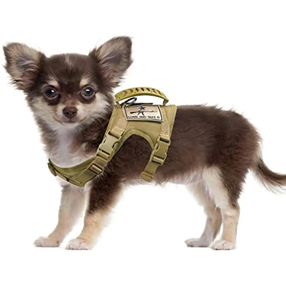 Harnais Militaire Tactique Ajustable pour Petit Chien