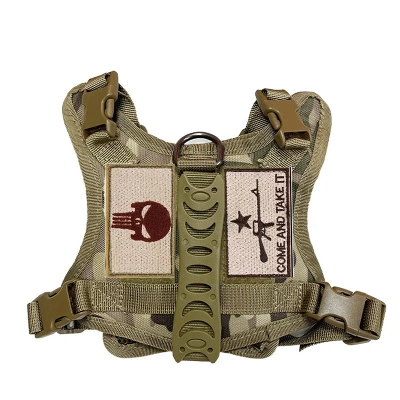 Harnais Militaire Tactique Ajustable pour Petit Chien